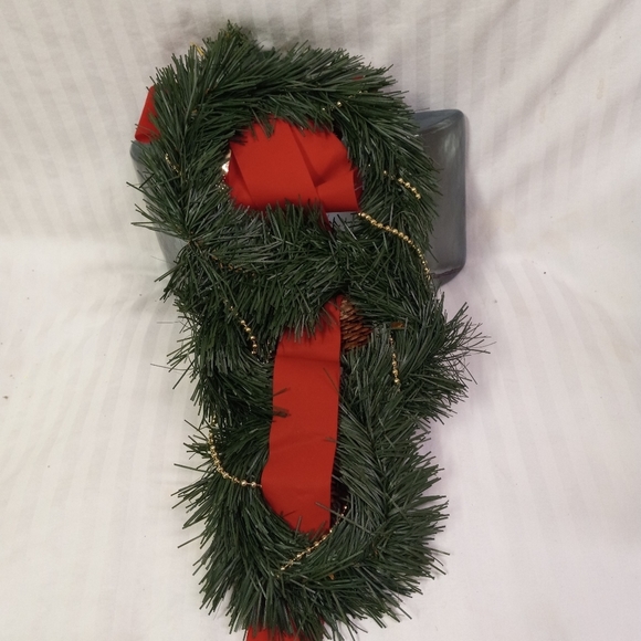 4 Vintage Christmas Swags Door Decor w/ Bells, Gifts, Ornaments & Pine Cones - Picture 2 of 4